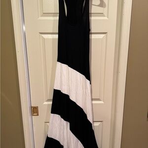 PattyBoutik Black and White Maxi Dress